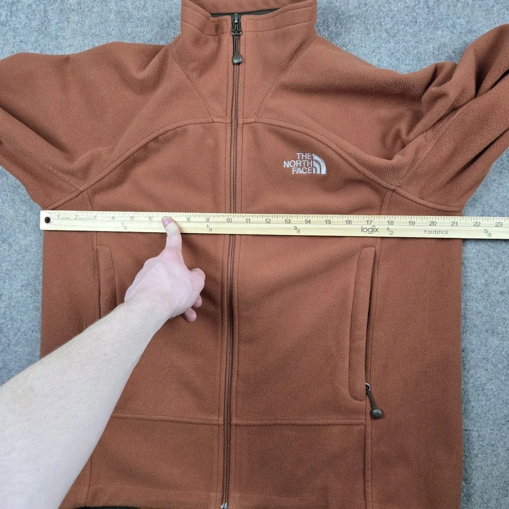 The North Face Windwall Jacket Mens‎ Small Orange Fleece Full Zip Outdoor